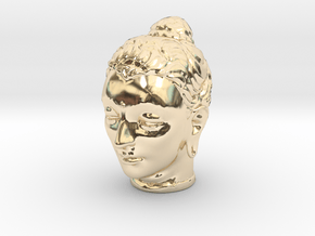 Gandhara Buddha 1.5 inches tall in 14k Gold Plated Brass