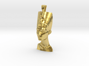 Nefertiti Pendant in Polished Brass