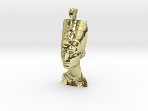 Nefertiti Pendant in 18k Gold Plated Brass
