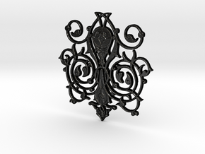 Swirl Pendant in Matte Black Steel