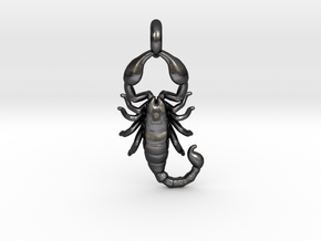 SCORPIO pendant in Polished and Bronzed Black Steel