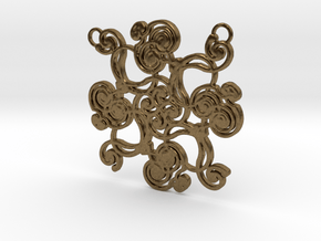 Swirl Pendant in Natural Bronze