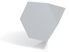 Truncated Tetrahedron - 10 mm in Tan Fine Detail Plastic
