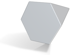 Truncated Tetrahedron - 10 mm - Rounded V1 in Tan Fine Detail Plastic
