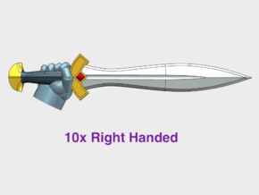 10x Energy Sword: Xiphos (Right-handed) in Tan Fine Detail Plastic
