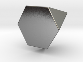 Truncated Tetrahedron - 10 mm - Rounded V1 in Polished Silver