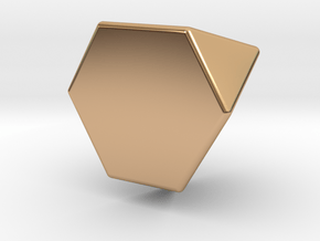 Truncated Tetrahedron - 10 mm - Rounded V2 in Polished Bronze