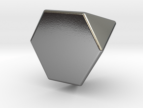 Truncated Tetrahedron - 10 mm - Rounded V2 in Polished Silver