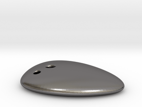 PEBBLE Paperweight & PenHolder 90x65x15mm in Polished Nickel Steel