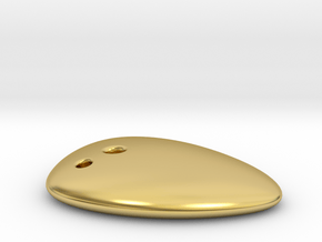 PEBBLE Paperweight & PenHolder 90x65x15mm in Polished Brass