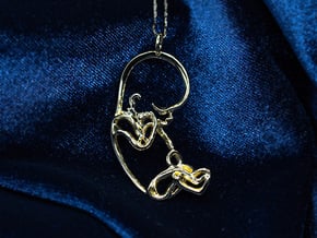 10 week baby pendant in 14k Gold Plated Brass