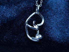 8 week baby pendant in Natural Silver