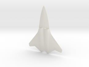 F/A-XX Sixth Gen Fighter (Cranked Arrow variant) in White Natural Versatile Plastic: 6mm