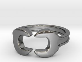 Wrench ring [sizable ring] in Polished Silver