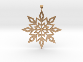 Snowflake 8-pointed Star Ornament in Natural Bronze