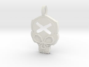 Skull in White Natural Versatile Plastic