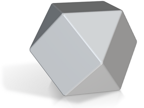 Cuboctahedron - 1 Inch - Rounded V2 in Tan Fine Detail Plastic