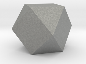 Cuboctahedron - 1 Inch in Gray PA12