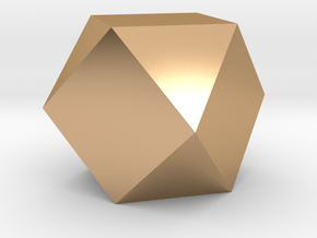 Cuboctahedron - 10 mm in Polished Bronze