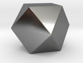 Cuboctahedron - 10 mm - Rounded V1 in Polished Silver