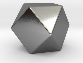 Cuboctahedron - 10 mm - Rounded V2 in Polished Silver