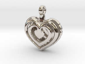 Heart Pendant 'Mylène' in Platinum