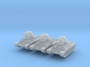 T-34-76 1941 fact. 183 end (x3) 1/200 in Smooth Fine Detail Plastic