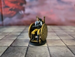 Human Male Artificer on Battle Wheelchair in Smooth Fine Detail Plastic