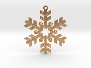 6-pointed Snowflake Ornament in Natural Bronze