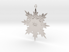 Snowflake in Rhodium Plated Brass: Small