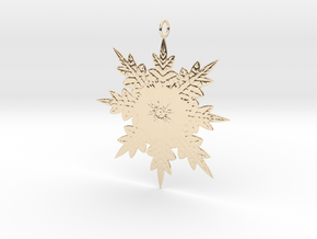 Snowflake in 14k Gold Plated Brass: Medium