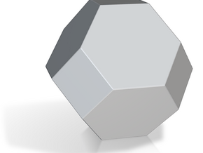 Truncated Octahedron - 1 Inch - Rounded V1 in Tan Fine Detail Plastic