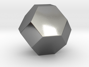 Truncated Octahedron - 10mm - Rounded V1 in Polished Silver