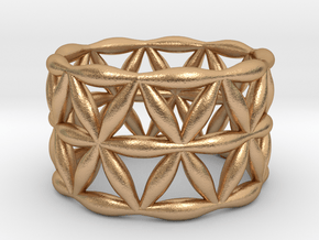 Flower of Life Ring 6 1/4  in Natural Bronze