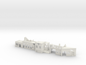 1/144 diorama street of ruins in White Natural Versatile Plastic