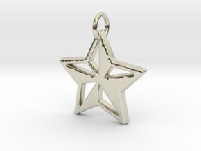 Star Pendant- Makom Jewelry in 14k White Gold