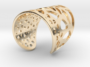 Lace Skin Ring in 14k Gold Plated Brass: Small