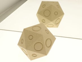 Bizarro Icosahedron in White Natural Versatile Plastic