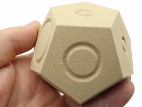 Bizarro Dodecahedron in White Natural Versatile Plastic