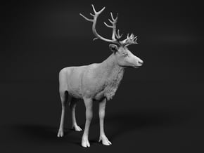 Reindeer 1:6 Standing Female 3 in White Natural Versatile Plastic