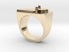 Golden Ratio Ring in 14k Gold Plated Brass: 8 / 56.75