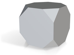 Truncated Cube - 10mm in Tan Fine Detail Plastic