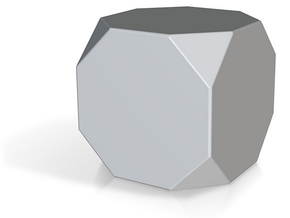 Truncated Cube - 10mm - Rounded V1 in Tan Fine Detail Plastic