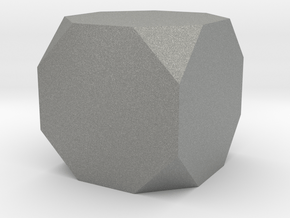 Truncated Cube - 1 Inch in Gray PA12