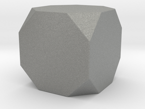 Truncated Cube - 1 Inch - Rounded V1 in Gray PA12