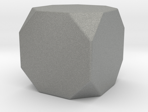 Truncated Cube - 1 Inch - Rounded V2 in Gray PA12