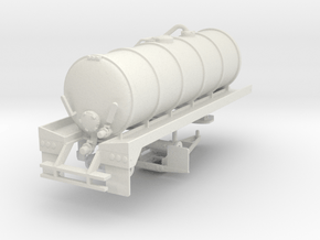 1/64th 20' Liquid Manure fertilizer tanker trailer in White Natural Versatile Plastic