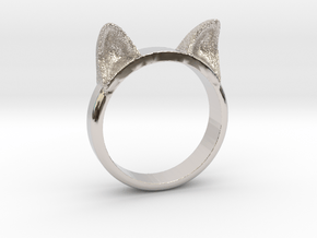 CATS Ring in Rhodium Plated Brass: 5.5 / 50.25