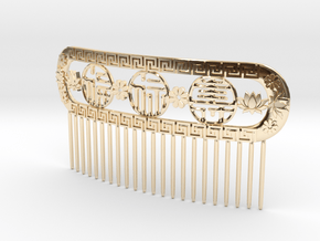 Comb in 14k Gold Plated Brass