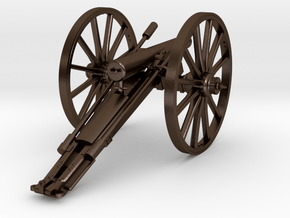 Swedish Field Cannon 1863 in Polished Bronze Steel: 1:25